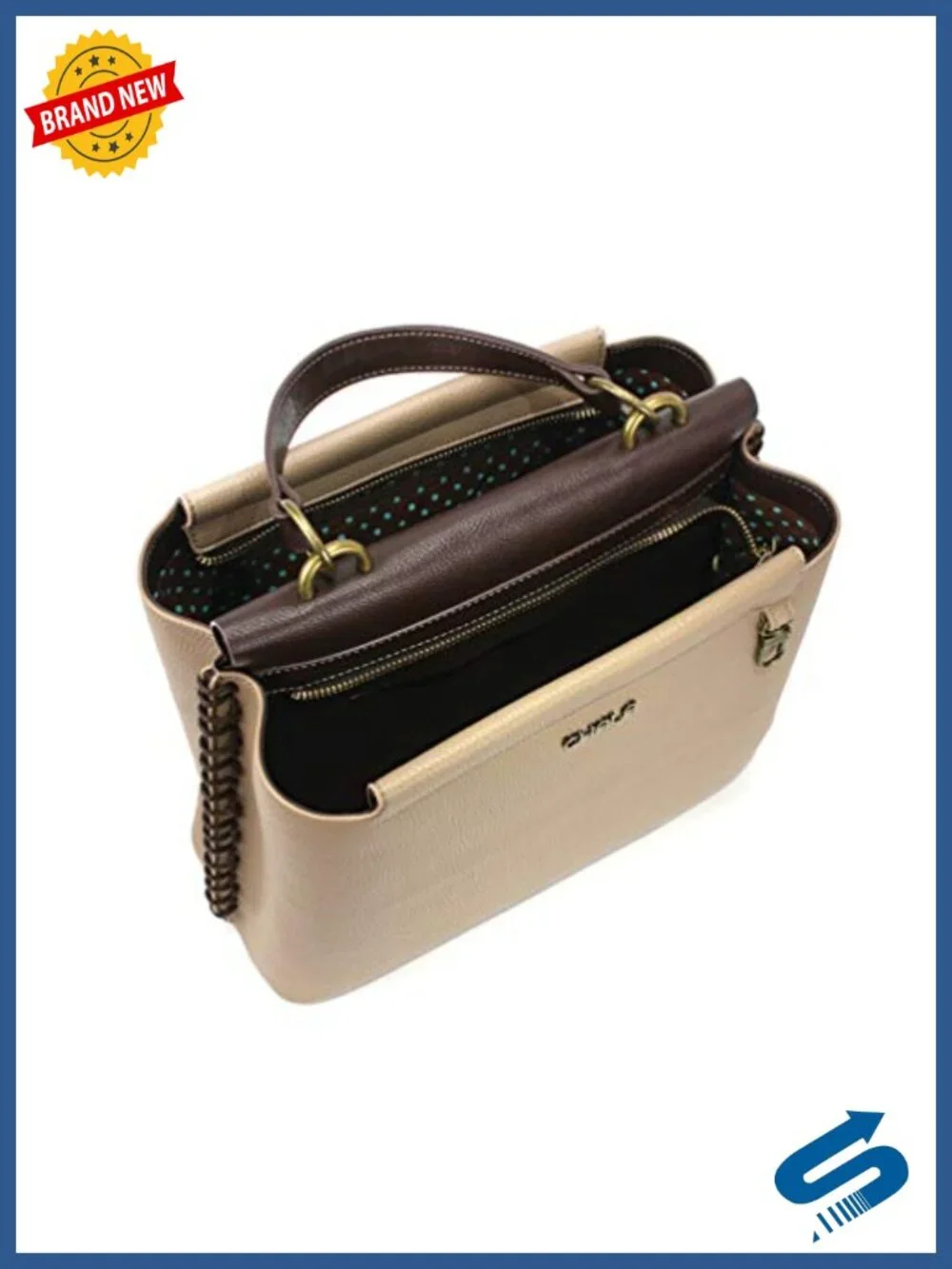 Faux Leather Satchel Tote with Crossbody and Forearm Straps